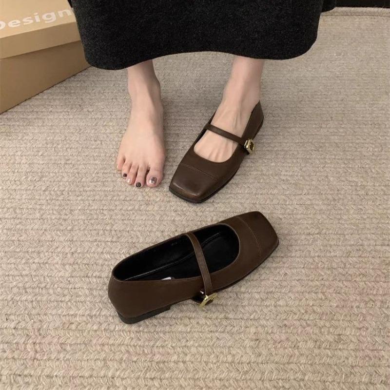 Fashion New Fashion Mary Jane Shoes for Women Retro Flat Women's Single Shoes Soft and Comfortable Ballet Shoes Women Zapatos De Mujer