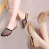 Summer Women Slippers Sexy Mesh Mules Indoor Home Slides Square Toe Female Shoes Outdoor Clogs Beach Sandals Flip Flops 43