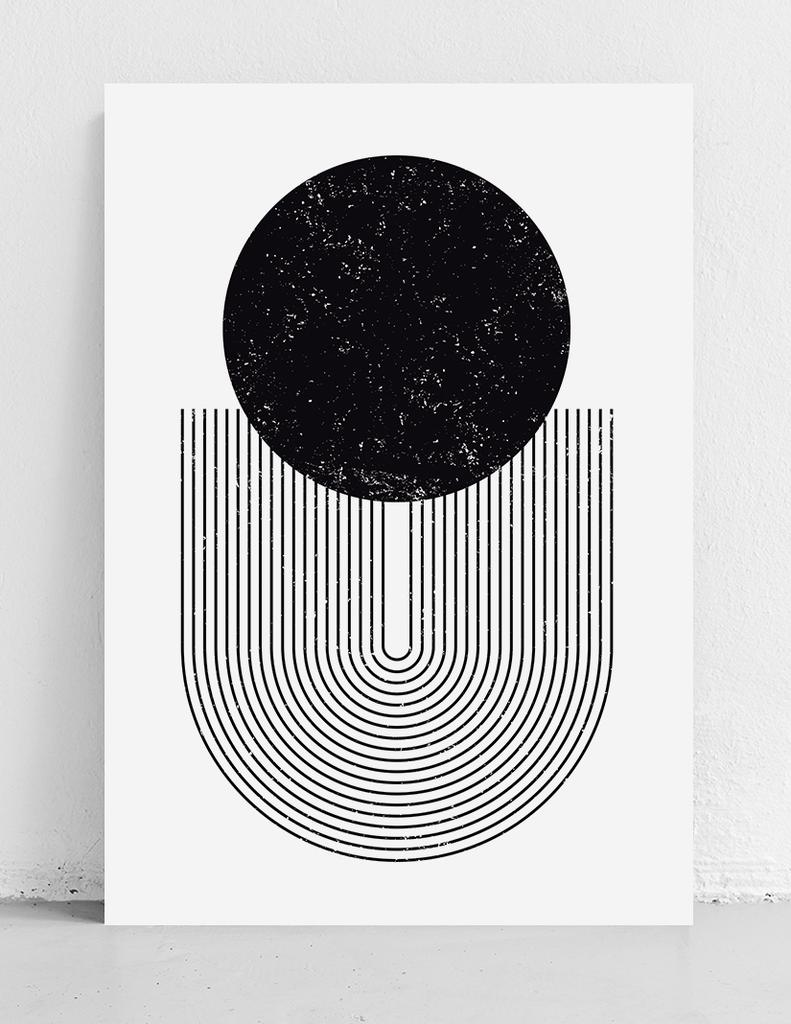 Plakat czarna abstrakcja geometria