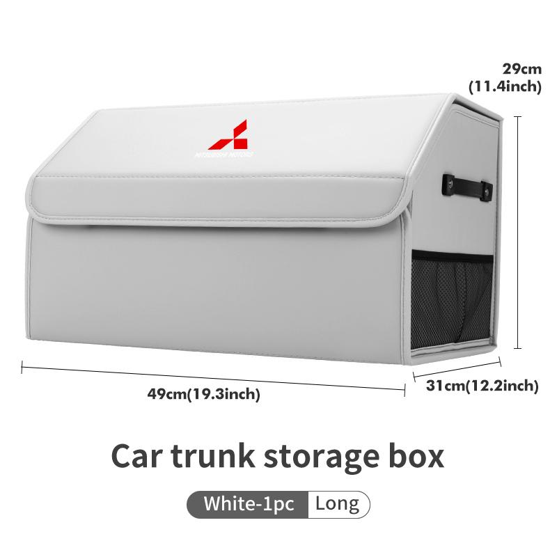 Multifunctional Car Organizer Waterproof Collapsible Leather Box For Mitsubishi Outlander Lancer Cross Colt Xpander Mirage