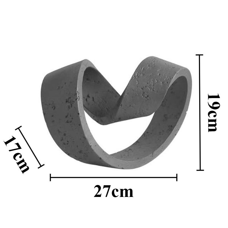 Abstract Ornaments Miniature Creative Sculptures Geometric Ring Art Figurines Aesthetic Living Room Decoration Accessories