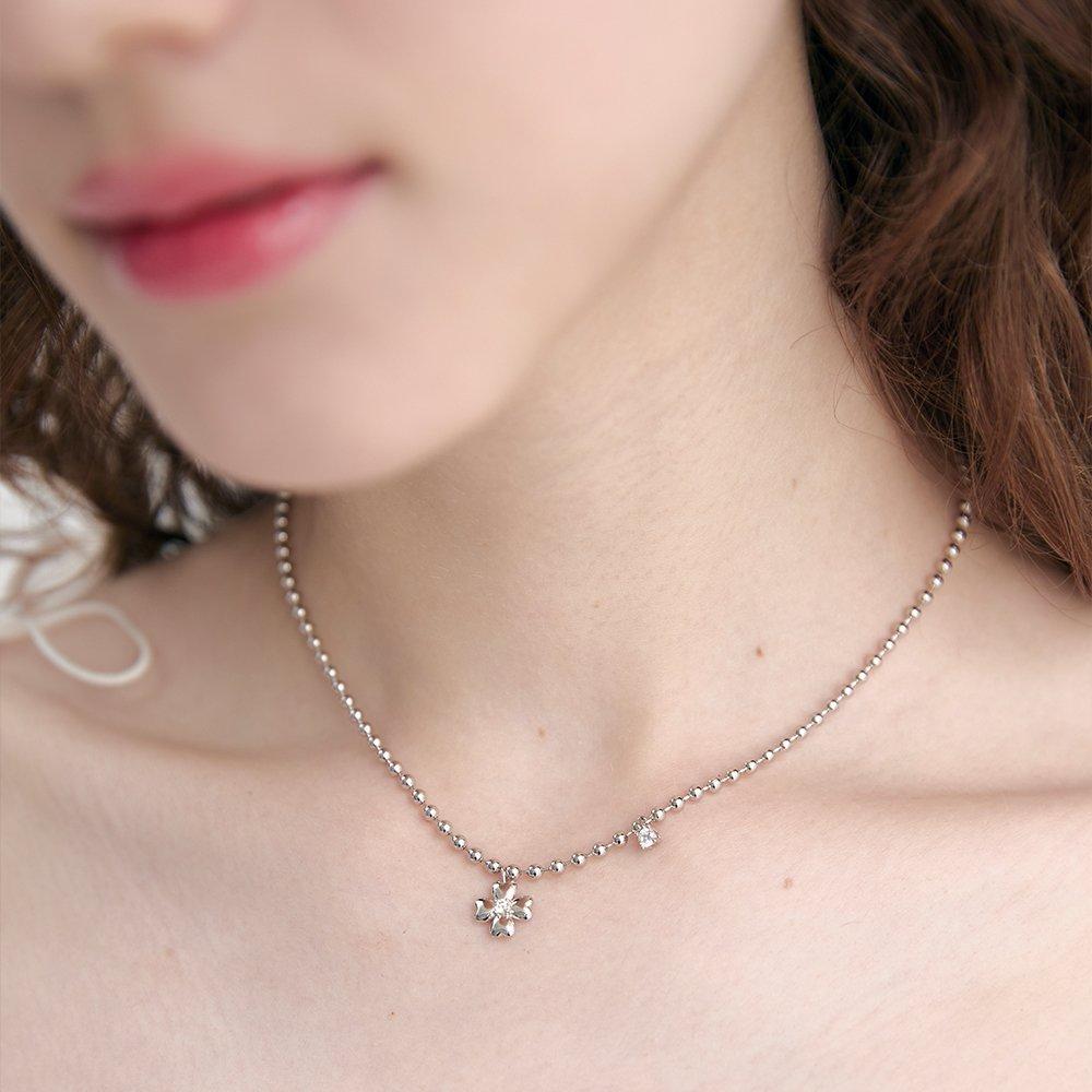[Rosemont] Silver Clover Necklace Ra24C25J