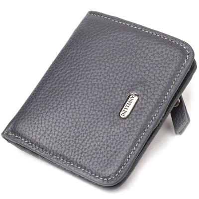 Laconic Women's Wallet Small Size Made of Genuine Flotar Leather CANPELLINI 21801 Gray