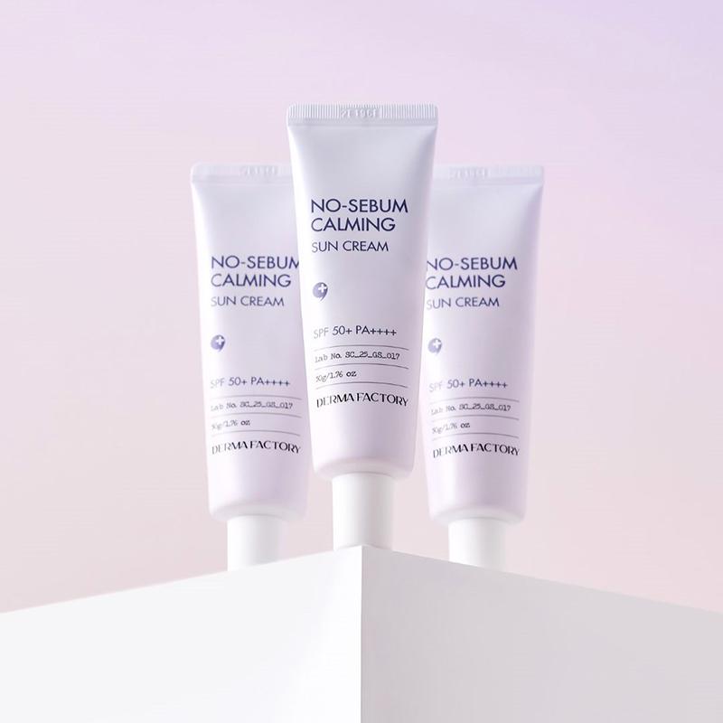 DERMA FACTORY No-sebum Calming Sun Cream SPF 50+ PA++++ 50g