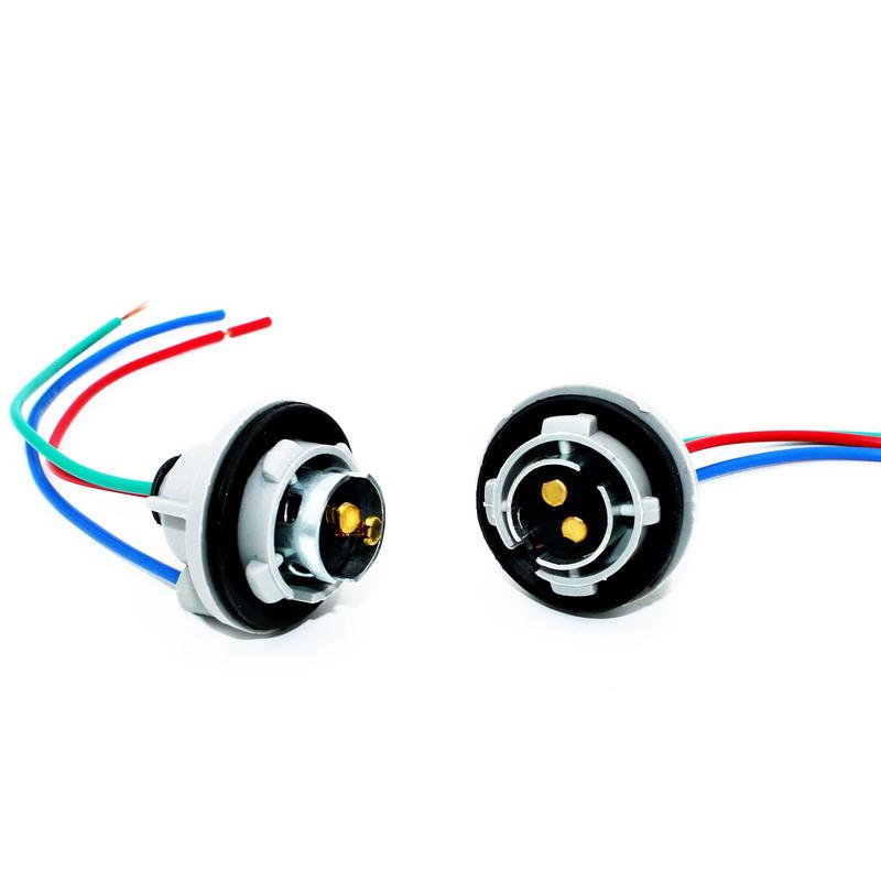 

2Pcs 1157 Bulb Socket BAY15D Lamp Holder Adapter Base Connector For Brake Light