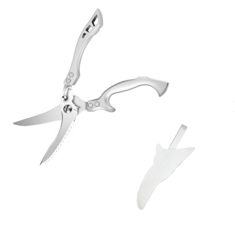 Upgrade Multi-Purpose Kitchen Scissors Chicken Bone Scissors Fish Killing Stainless Steel Cook Sharp Scissors Knife Kitchen Tool