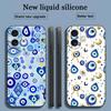 Blue Evil Eye Popular Pattern Phone Case For iPhone 17 16 15 14 13 12 11 X XR XS 8 Plus Mini Pro Max Soft Black Shockproof Cover