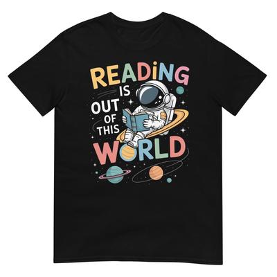 Reading Is Out of This World Space Funny Books Lover Kids T-Shirt