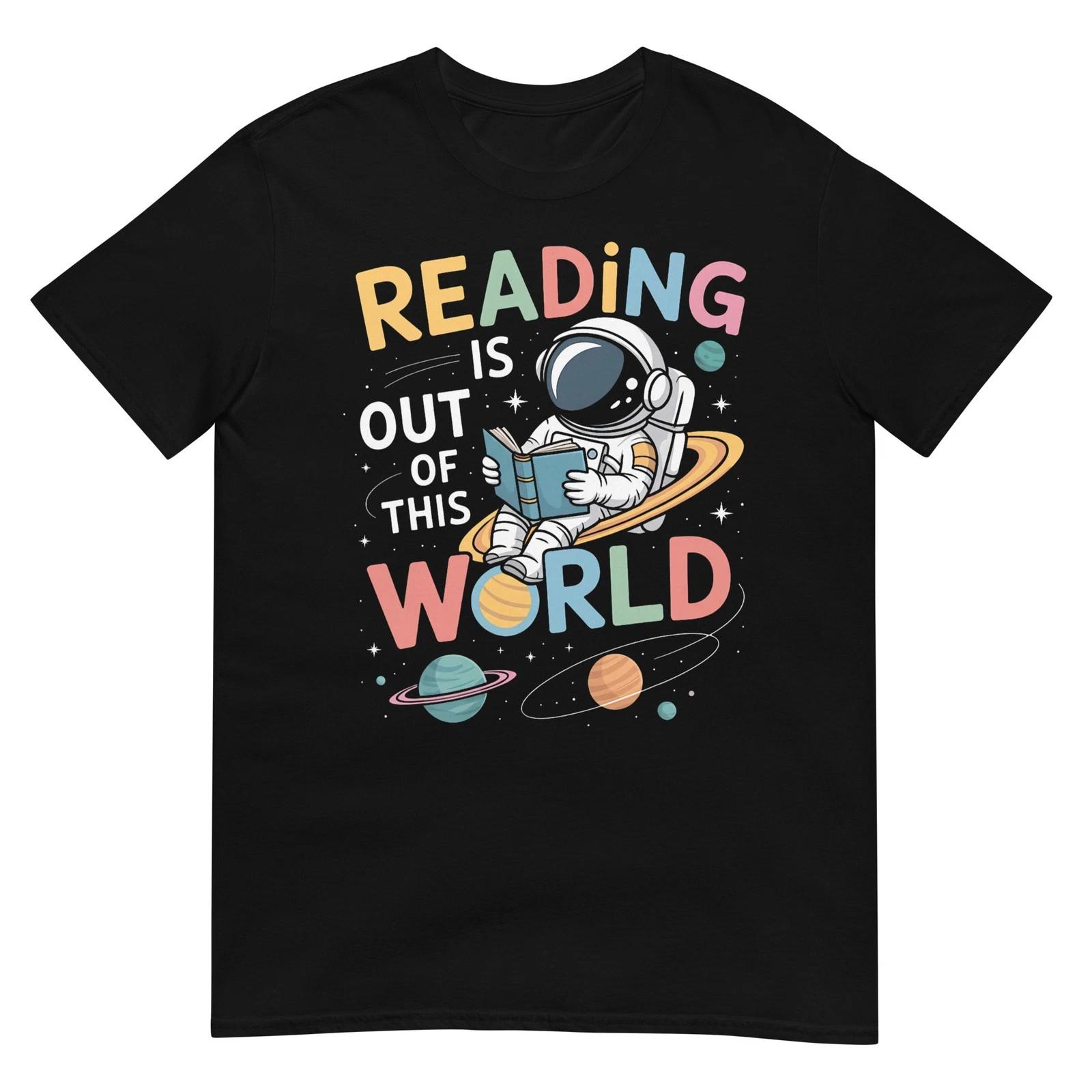 Reading is Out of This World Space Funny Books Lover Kids T-Shirt L