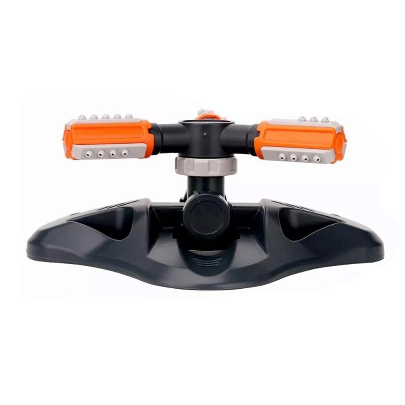 

Lawn Sprinkler 3 Arm Nozzles 360 degrees Auto Rotating Irrigation Water Sprinkler for Yard Garden Orange