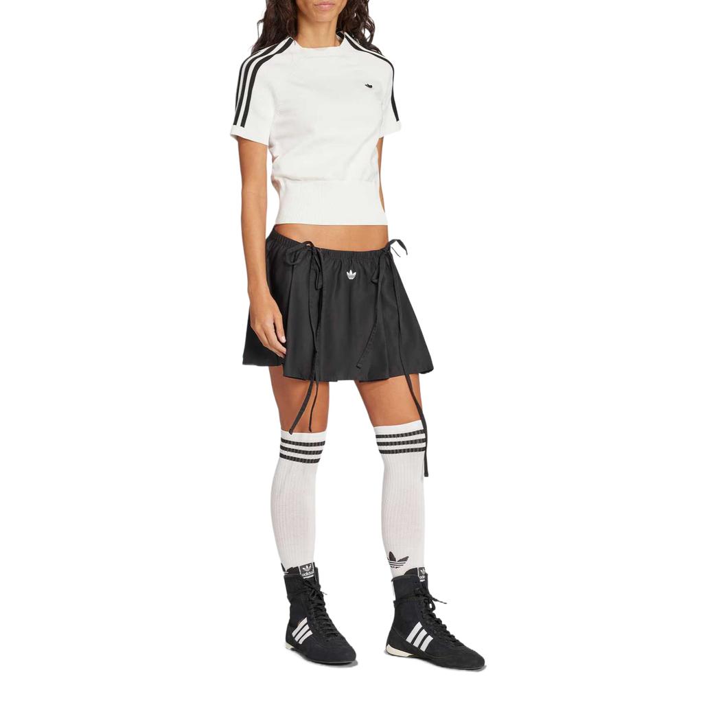 adidas Originals Mini Skirt Ribbon Classic Pleated Sports Fashion Trendy Versatile Casual Skirt Women Skirts JX2554