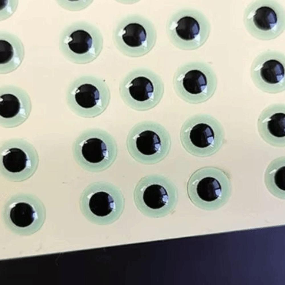 183pcs/sheet 3D Luminous Fishing Lure Eyes 3mm/4mm/5mm/6mm Fish Eyes Sticker  Jig Lures Making