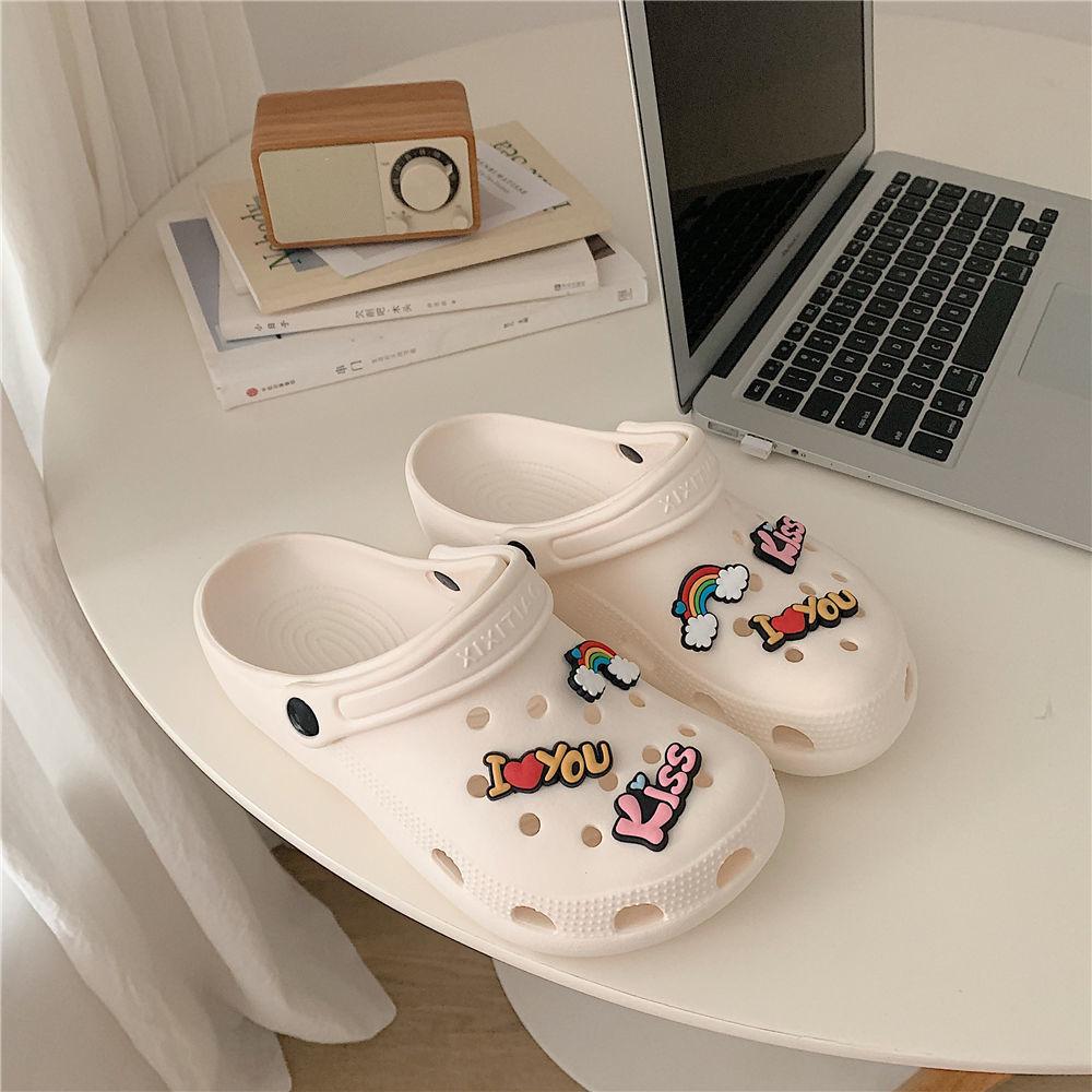 Ins Fashion Baotou женские тапочки нескользящие сандалии и тапочки на толстой подошве — фото 8