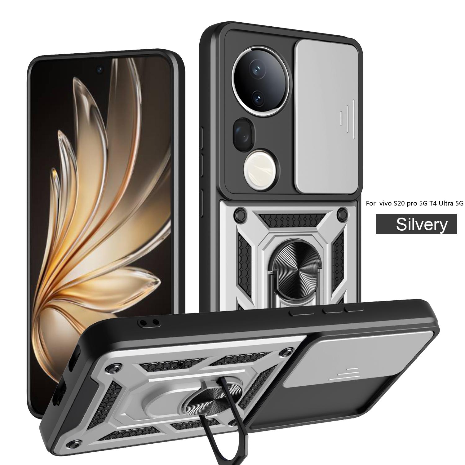 

For Vivo T4 Ultra Case Vivo S20 Pro Cover Vivo T4 Ultra Magnetic Ring Holder Armor Phone Case Slide Camera Protect Back Cover vivo S20 Pro