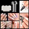 1/3/5pcs Nail Stamping Plates Pure Clear Jelly Nails Art Stamper Scraper Set Print Silicone Marshmallow Design Manicure Tool