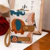 Flower Short Trifold Wallet Elephant Coin Pouch Casual Printed Card Bag  Men