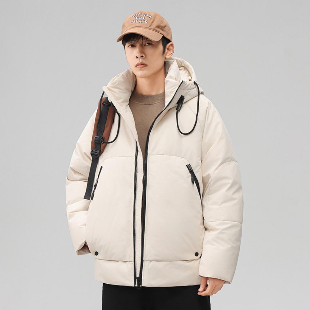 

Мужской пуховик новый зимний утолщенный теплый пух белой утки трендовый бренд молодежный свободный с капюшоном куртка-хлеб мужское пальто 3XL