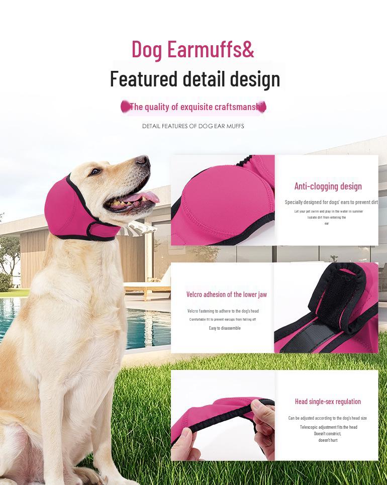 2025 Sommer Hunde Schwimm Ohrenschützer: Beruhigende Kopfbedeckung für Haustiere gegen Schmutz