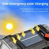 Solar Rechargeable LED Flashlight USB Rechargeable Portable Searchlight  Emergency Use