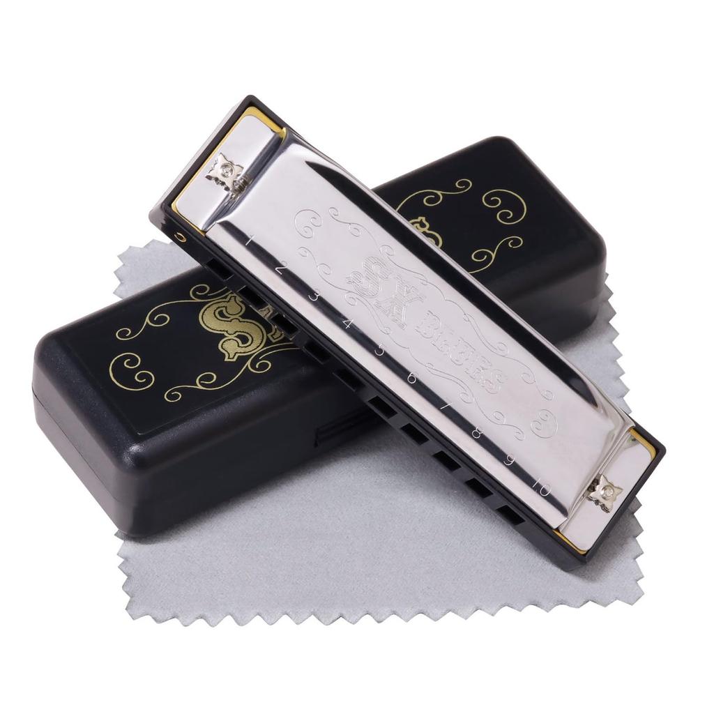 SX Blues Harmonica 10-hole C Key HM1020C