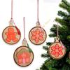 Festival Wooden Cookie Ornament Multiple Designs Hanging Ready For Christmas Tree Wall Decoration 55KF