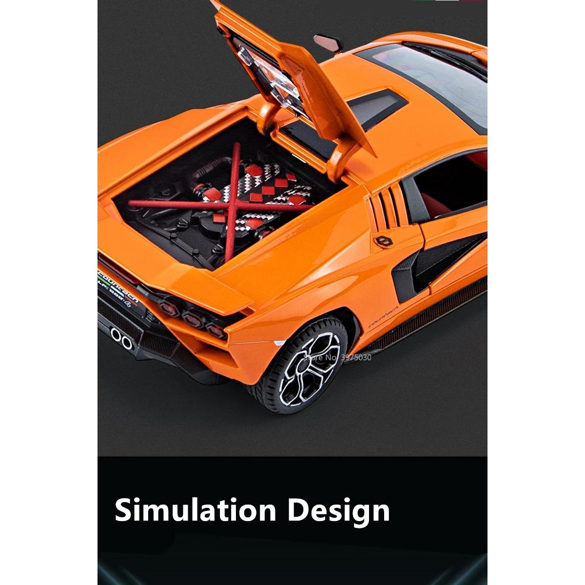 1/24 Lamborghini Countach LPI800-4 сплав спортивная модель автомобиля литая игрушечная — фото 7