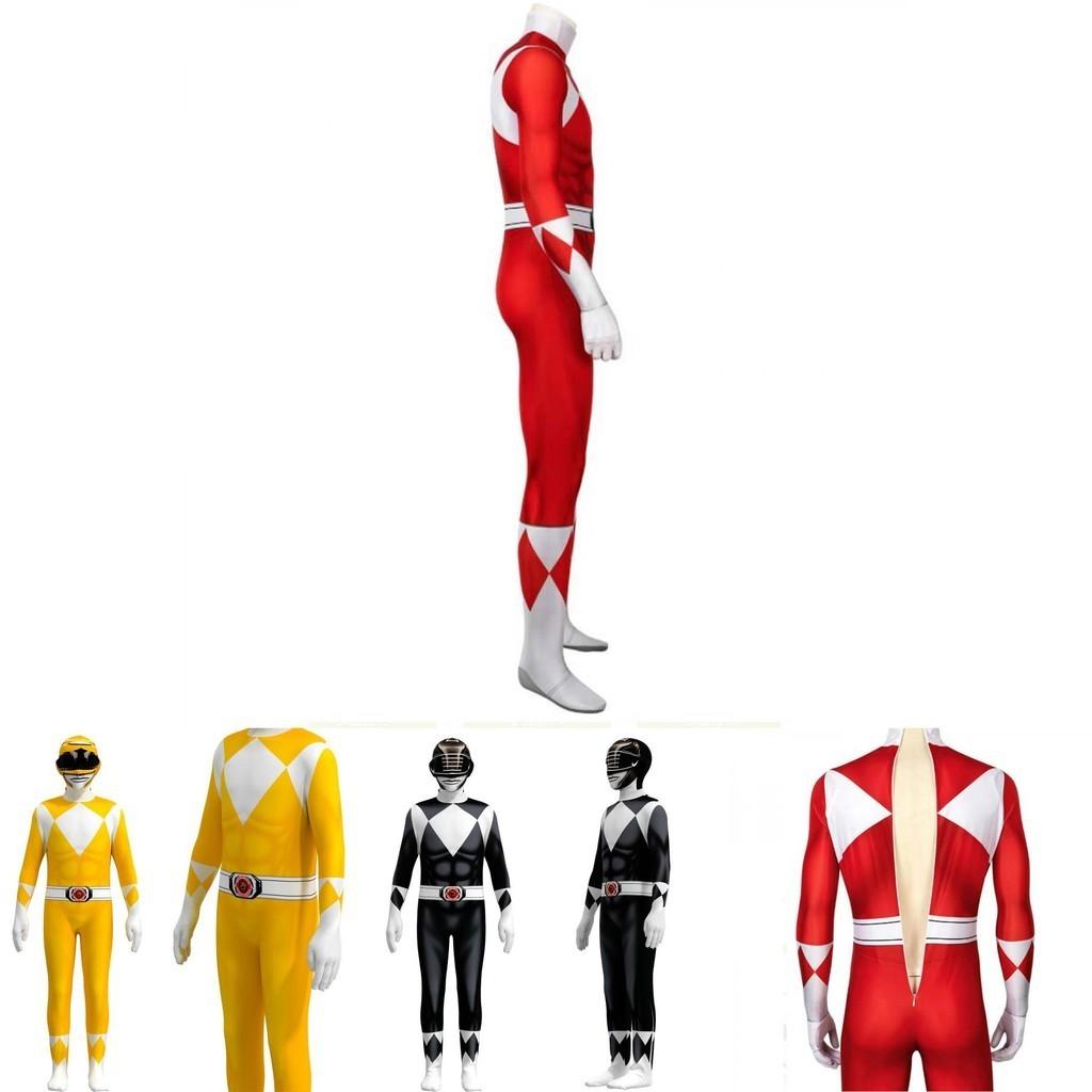 Rangers Costume For Kids And Adults Featuring Durable Jumpsuit And Character Mask**