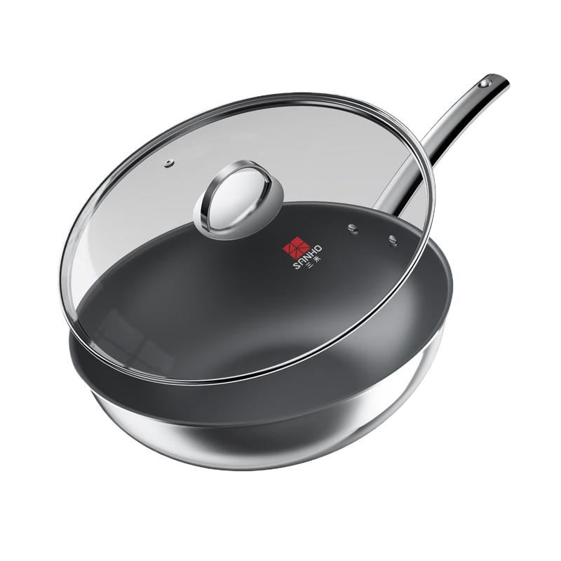 Sanhe Household Stainless Steel Non-stick Wok