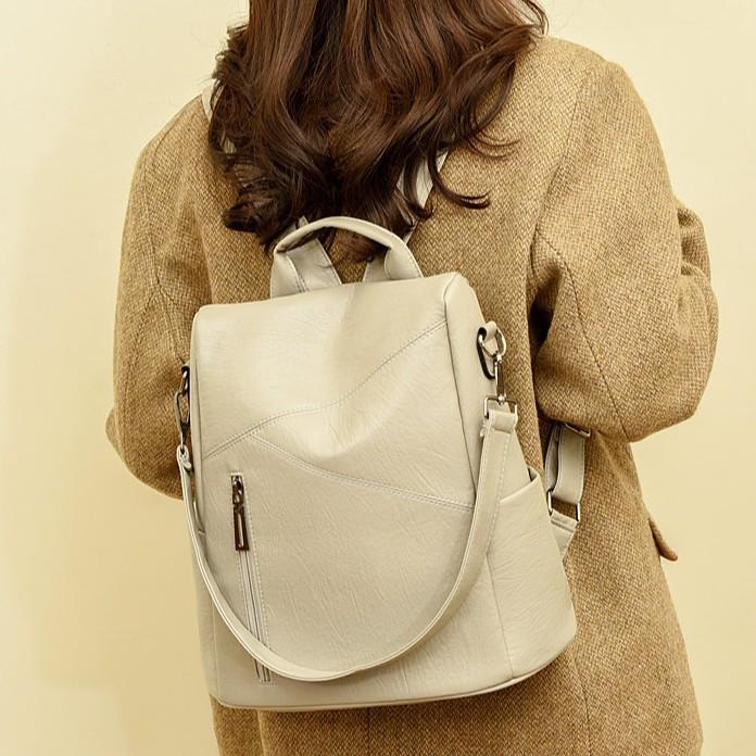 Large Capacity Women's Retro Fashion Backpack - Versatile European & American Style for Commuting
