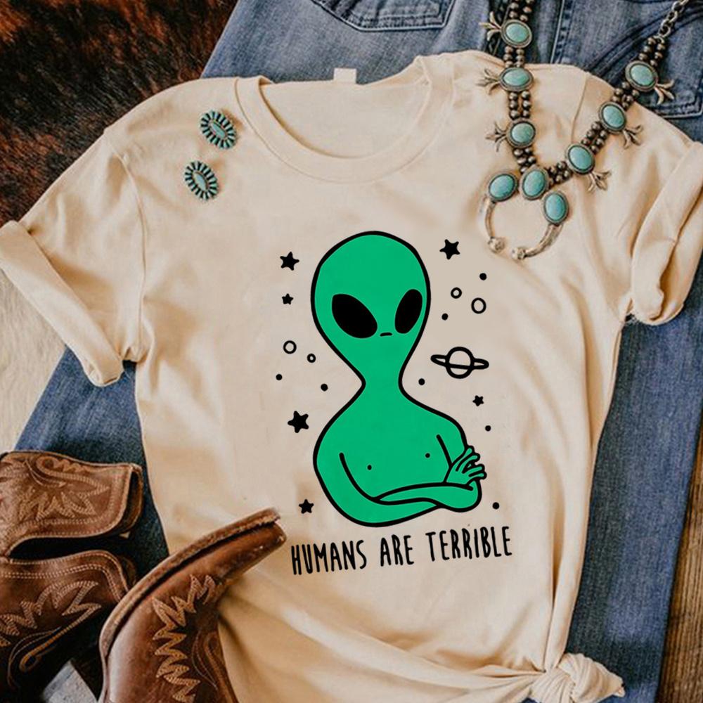 Koszulka z kosmitą Damska z grafiką Unisex Tee dziewczęca streetwear anime Japońskie ubrania