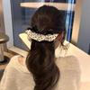 2025 High-End White Polka Dot Bow Hair Clip - Vertical/Ponytail for Women
