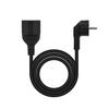 Rallonge D'alimentation - Nano Cable - 5m - Cuivre 1,5mm2 - Noir - Schuko CEE7