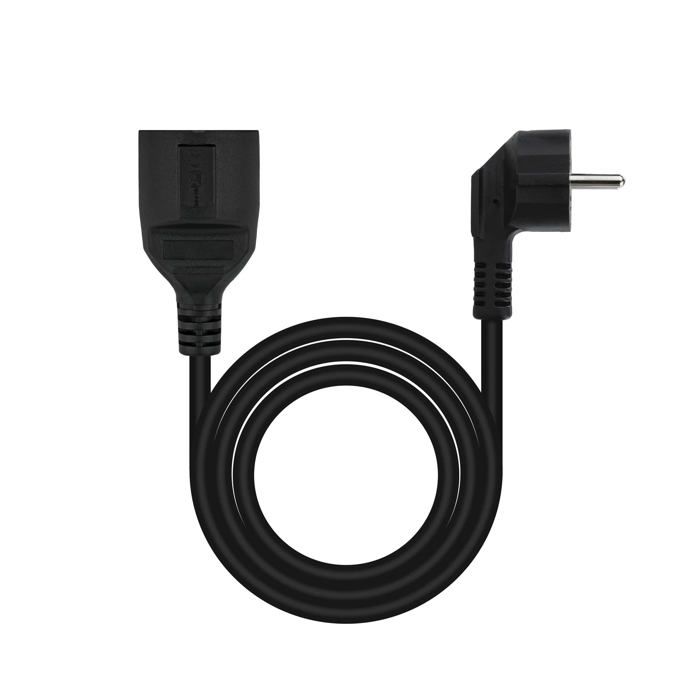 Rallonge D'alimentation - Nano Cable - 5m - Cuivre 1,5mm2 - Noir - Schuko CEE7