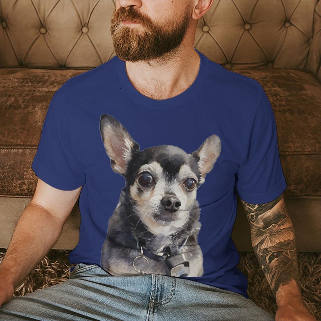 Fun Vintage Chihuahua Unisex Unisex Tshirt Fashion Cartoon Dog Lovers Gifts Male Short Sleeve Tshirts