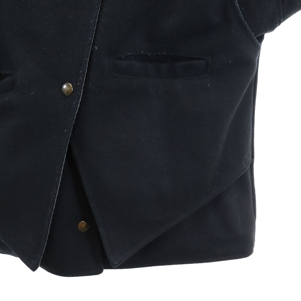 VINTAGE 70s reversible Wool jacket 45545 navy/gray Women Used