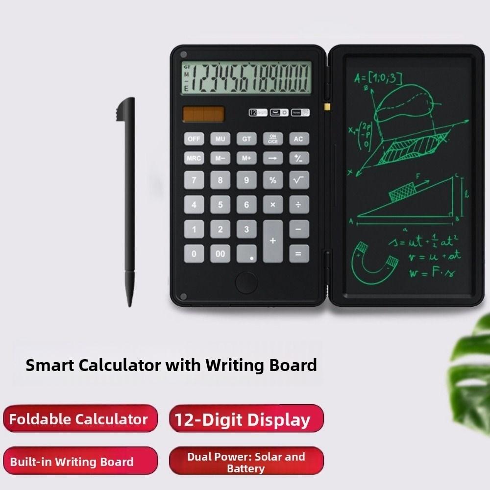 2in1 Scientific Calculator Foldable Erasable Function Calculators with Tablet Multifunctional Portable Digital Writing Tablet