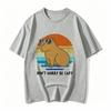 Retro Funny Capybara Dont Be Worry Be Capy Capibaras T Shirts Graphic Streetwear Short Sleeve Birthday Gifts Tshirt Graphic Y2k