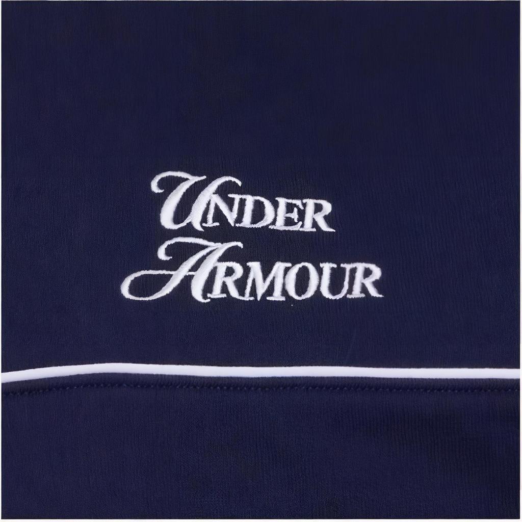 Under Armour SS25 UA Sports Club Fashion 1/4 Zip Versatile Sports Casual Hoodie Men hoodie Navy-Blue 6005892-410