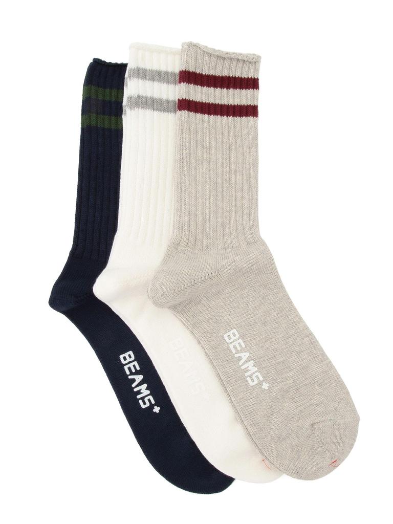 Beams Plus Men's Schoolboy Socks, Navy/Green, 0, 38430010479