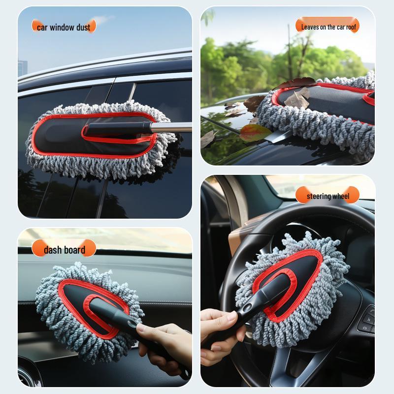 Car Duster and Wax Mop Brush - Multipurpose Cleaning Tool for Vehicles
