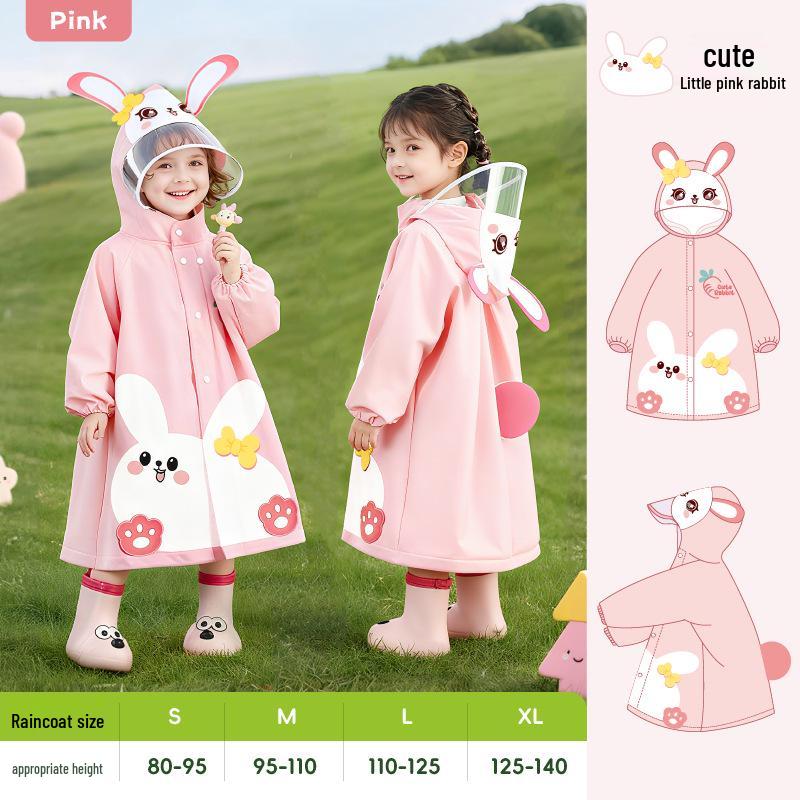 Imperméable de Pluie à Capuche pour Enfants de 4-5 Ans - Cape de Pluie Unisexe pour Filles et Garçons
