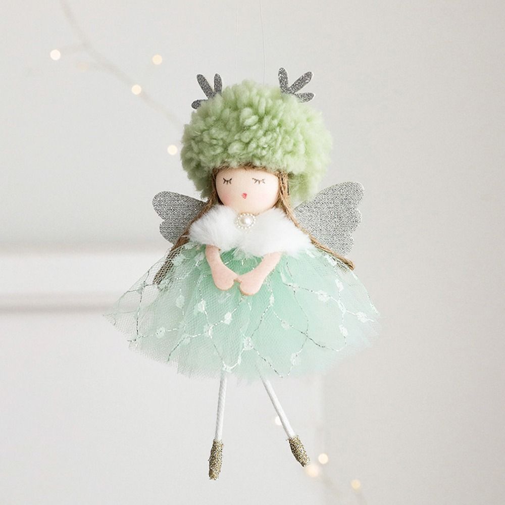 Ručně vyráběná vánoční gázová sukně Andělské ozdoby Závěsná dekorace na vánoční stromek Novoroční dárek