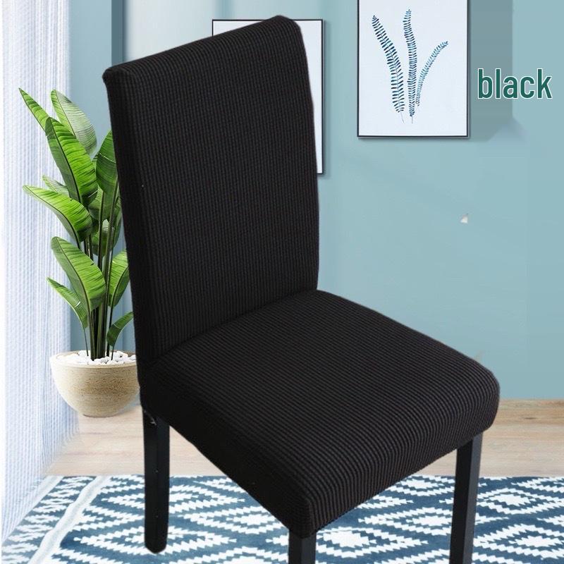 Unifarbener Hochlehner-Fleece-Stuhlbezug - Rutschfest, Staubdicht, Öl- und Fleckenabweisend, Esszimmerbankett-Überzug