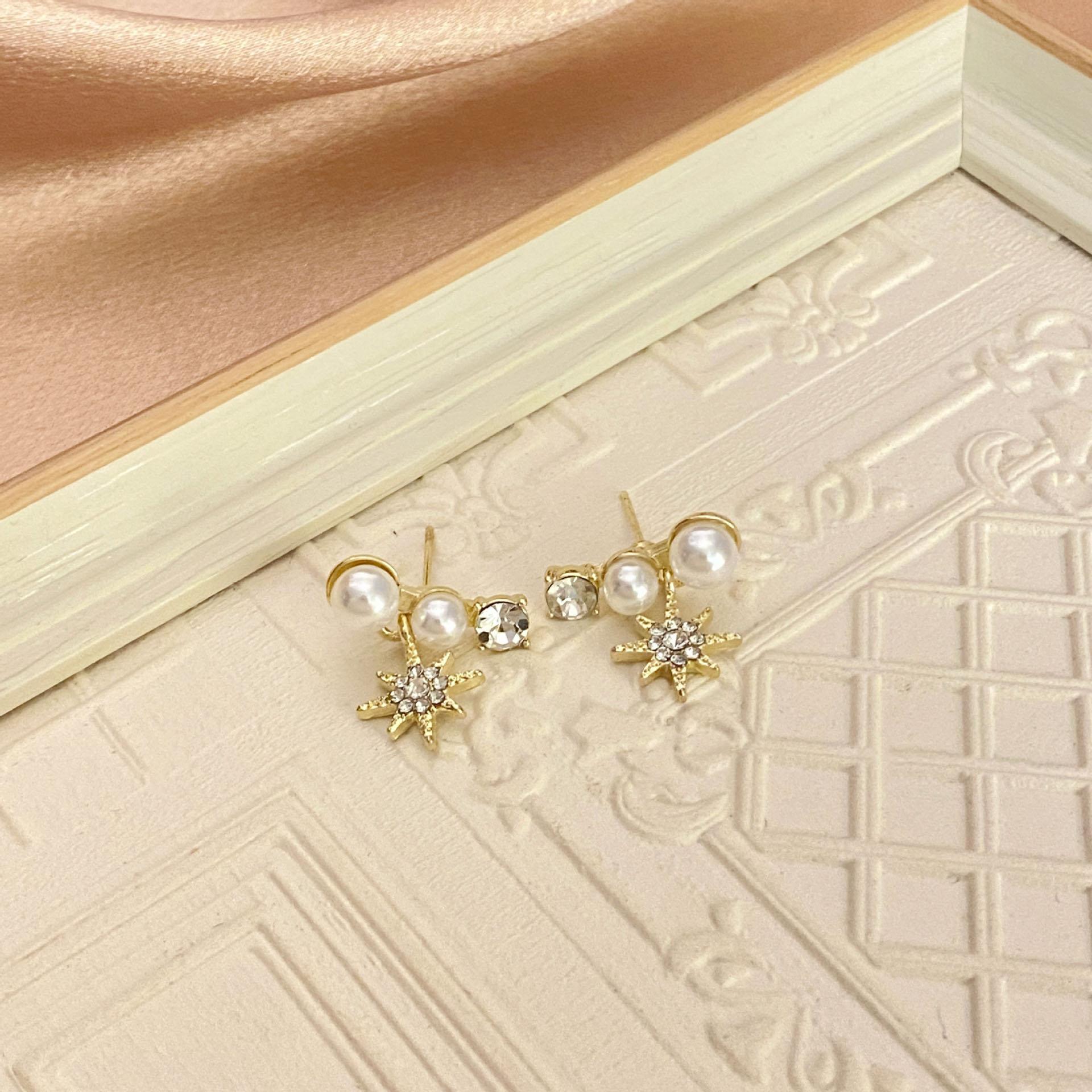 

Модные серьги-подвески в виде звезд с кристаллами и цирконами, простые серьги из искусственного жемчуга, женские подарки на день рождения