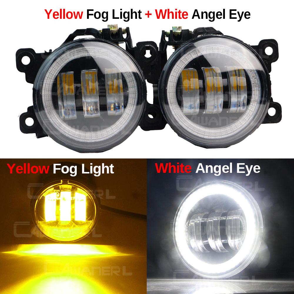 2 Pieces 30W 6000LM LED Fog Light Angel Eye Daylight For Suzuki Swift Sport 2007-2020 H11 Canbus Car Front Fog Lamp DRL Assembly