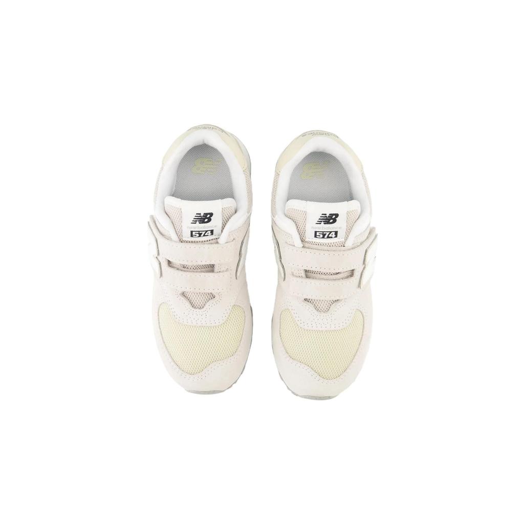 New Balance NB 574 Comfortable Anti Kick Cushioning Abrasion Resistant Low Top Kids' Running Shoes Beige Gray White PV574FOG
