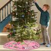 Christmas Tree Skirt Printed Short Plush Tree Skirt Christmas Decorations