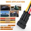 10pcs 5 Sets Waterproof Automotive Male Female Electrical Connectors Plug 2-Pin Way With Wire For Car Motorcycle Scooter Marine
