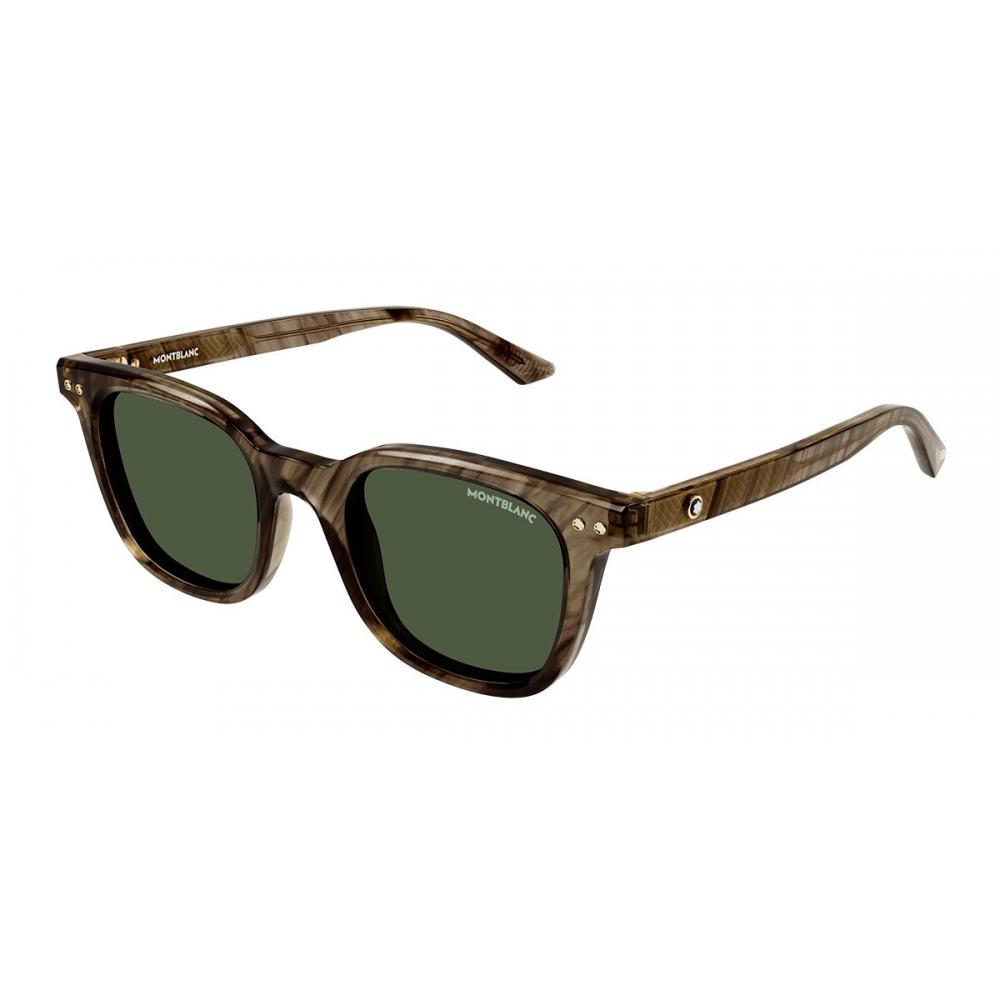 

Mont Blanc Mb0320s 003 Men Sunglasses Brown Horn/49