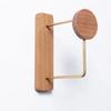 Practical Walnut Solid Wood Clothes Hanger Cloakroom Bathroom Toilet Furniture Storage Brass Metal Wall Hanging Coat Towel Rack